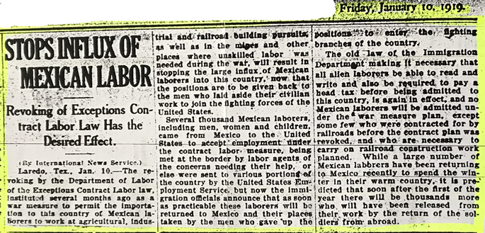 January 10, 1919 Article